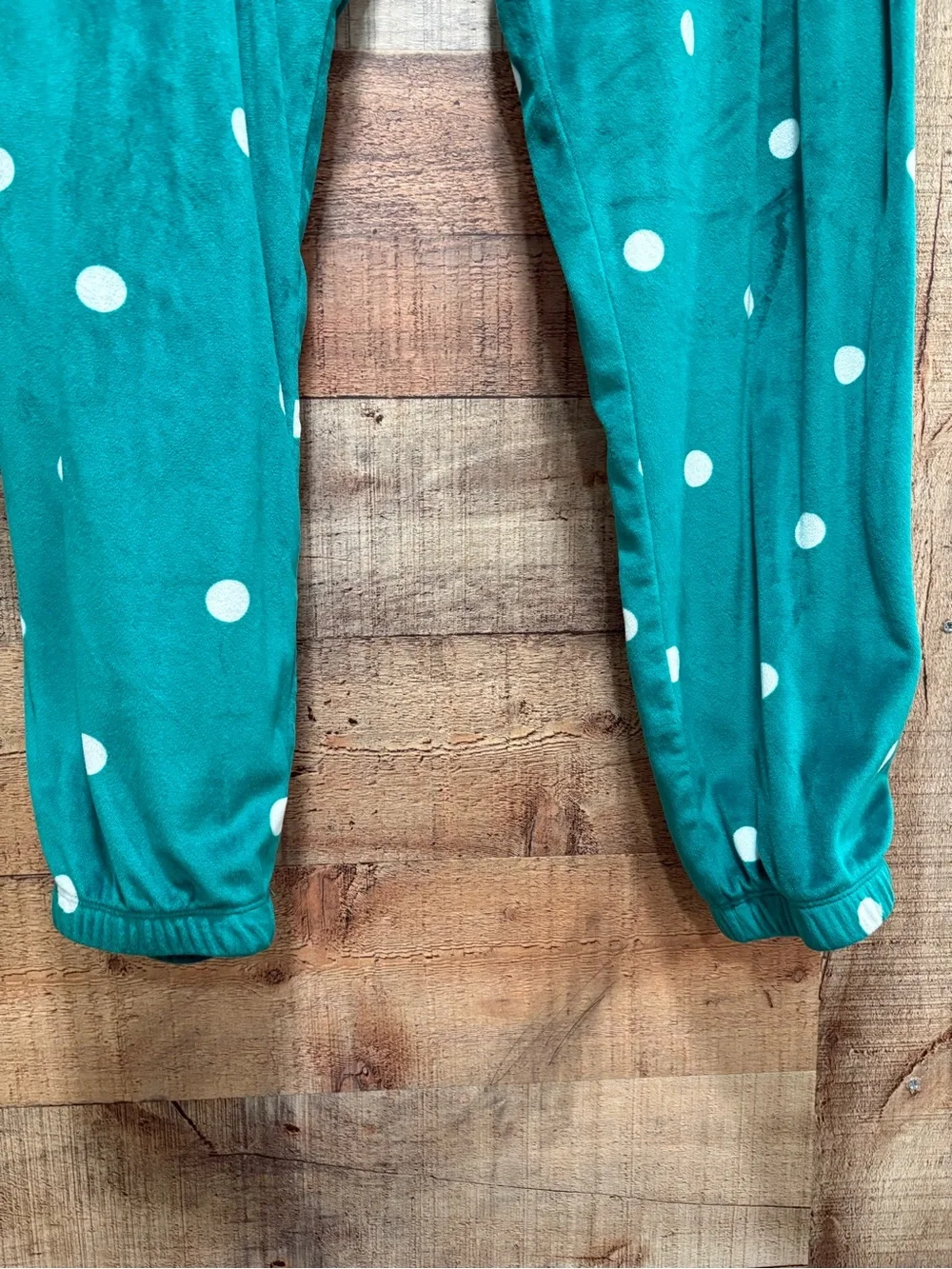 Joyspun Women’s XL Merry Christmas Pajama Set Green Polka Dot Holiday W044